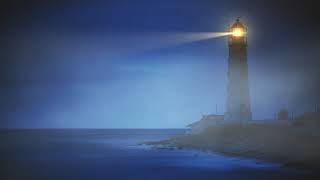 Lighthouse at Night  Rain and Ocean Sounds [upl. by Stalk928]