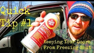 Quick Tip  1 Preventing Your Car Doors From Freezing Shut [upl. by Htiekel984]