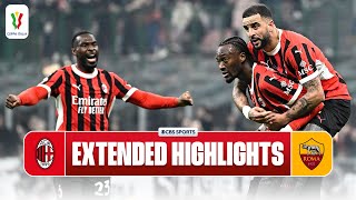 AC Milan vs Roma Extended Highlights  Coppa Italia  CBS Sports Golazo [upl. by Bellda826]