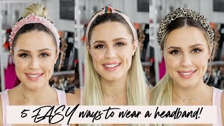 5 SUPER Easy Ways to Style a Headband [upl. by Gardel833]