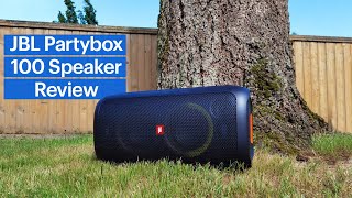 JBL Partybox 100 Bluetooth Speaker Review [upl. by Garnett774]