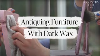 How To Antique Furniture  Dark Wax Tutorial [upl. by Leacim]