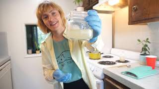 Making soap from olive oil and baking soda  athome saponification with Nadia Korovina [upl. by Moishe]