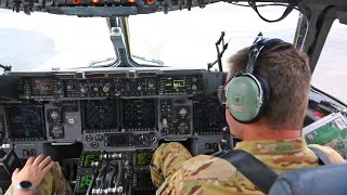 US Air Force C17 Globemaster III Take Off Cockpit View • Joint Base Charleston [upl. by Walcoff613]