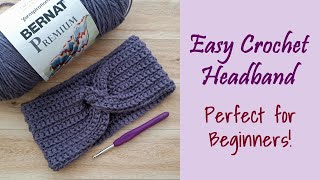 CROCHET Super Easy Headband for Beginners [upl. by Michail76]