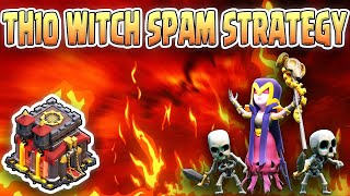 TH10 Mass Witch Attack Strategy  Town Hall 10 Golem Witch Attack Strategy in Clash of Clans COC [upl. by Acisseg774]