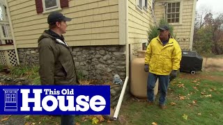 How to Drain Downspout Water Flow Away from a House  This Old House [upl. by Eelamme]