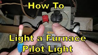 How To Light A Furnace Pilot Light DIY Save  and Time [upl. by Niemad517]