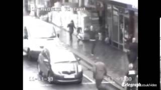 Bedford machete attack captured on CCTV [upl. by Nenney]