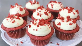 THE CREAMING METHOD FOR CAKES  red velvet cupcakes [upl. by Nedearb]