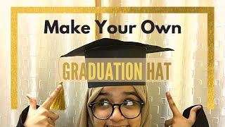 How to make GRADUATION HAT  Paper Caps for Costumes Halloween and Fancy Dresses [upl. by Rediah708]