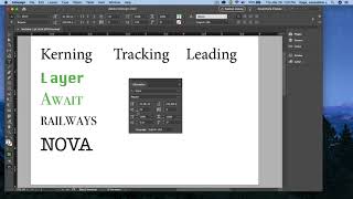 InDesign CC 2020  kerning tracking leading [upl. by Hodges]