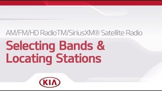 AM FM HD and Sirius Satellite Radio Selecting Bands amp Locating Stations [upl. by Hisbe706]