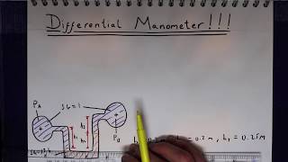 Differential Manometer Example [upl. by Toffey44]