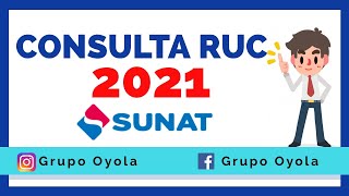 CONSULTA RUC  SUNAT 2021 [upl. by Aluk]