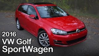 2016 Volkswagen Golf SportWagen Review Curbed with Craig Cole [upl. by Westerfield248]