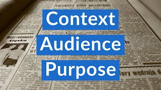 Context Audience Purpose [upl. by Nerok]