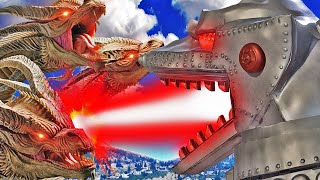 MECHA GODZILLA vs KING GHIDORAH in GTA 5 Mods [upl. by Byrne]