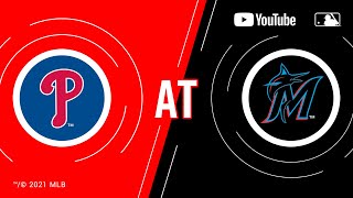 Phillies at Marlins  MLB Game of the Week Live on YouTube [upl. by Macdougall]