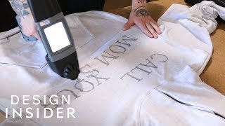 Portable Printer Directly Prints Designs On Clothes [upl. by Rotberg546]