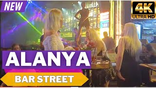 alanya nightlife walking tour 4k  antalya turkey holiday  turkey travel  Alanya Antalya [upl. by Tindall]