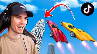 I Tried Impossible TikTok Stunts In GTA 5 [upl. by Alolomo]