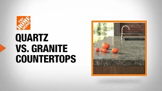 Quartz Vs Granite Countertops  The Home Depot [upl. by Camp]