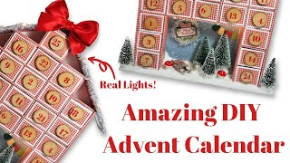 Make This Amazing DIY Advent Calendar with Real Lights [upl. by Sigmund]