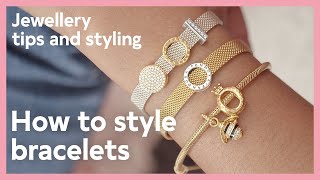 Jewellery tips and styling How to style bracelets  Pandora [upl. by Aznerol997]