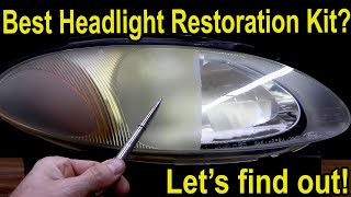 Best Headlight Restoration Kit Lets find out 3M Sylvania Meguiars Mothers Turtle Wax amp HF [upl. by Irrok494]