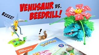 MEGA Construx Pokemon Venusaur vs Beedrill Duel Set Build [upl. by Sivet654]