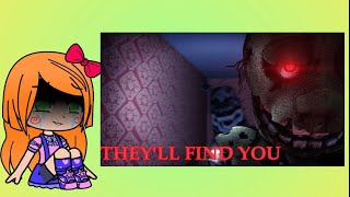 Afton family react to They’ll Find you Nightmare vs Springtrap   Remake   GK [upl. by Salocin]