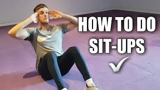 How to do Sit Ups  Proper Form [upl. by Anayhd]