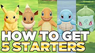 How to Get 5 Starters in Pokemon Lets Go Pikachu amp Eevee  Austin John Plays HD CC [upl. by Anivol]