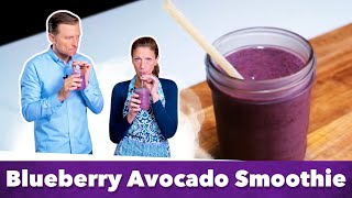 Keto Blueberry Avocado Smoothie Recipe  Eric and Karen Berg [upl. by Zevahc]