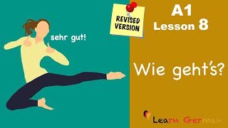 A1  Lesson 8  Wie gehts  How are you  Learn German [upl. by Irved]