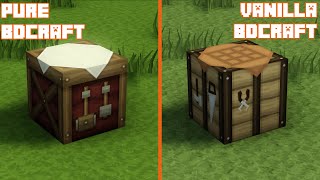 PureBDcraft vs VanillaBDcraft  Texture Comparison [upl. by Nhguav375]