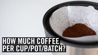 Coffee Brewing Ratios Explained [upl. by Litch371]