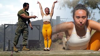 Gymnast Katelyn Ohashi Takes on the US Marine Obstacle Course [upl. by Annerol]