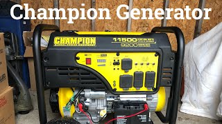 Champion Generator 11500 [upl. by Ellertnom453]