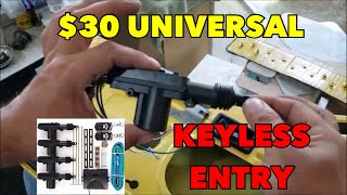 how to install KEYLESS power DOOR LOCKS on ANY VEHICLE for 30 [upl. by Carboni12]