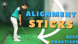 golf ALIGNMENT STICKS  WHY amp HOW to use them [upl. by Sivrep]