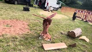 A fabulous range of wooden sculpture at Caerleon festival 2024 [upl. by Aiyotal]