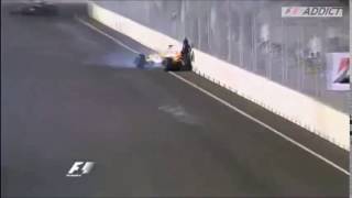 Nelson Piquet Jr crash Singapore 2008 [upl. by Corvin]