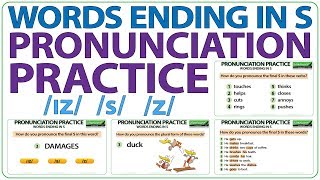 English Pronunciation Practice  How do you pronounce words ending in S [upl. by Maurizia309]