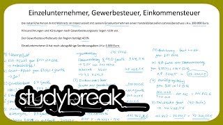 Einzelunternehmer Gewerbesteuer Einkommensteuer  Unternehmensbesteuerung [upl. by Judith749]