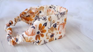 Simple Headband for Beginners  DIY Headband from Scrap Fabric [upl. by Hsilgne]