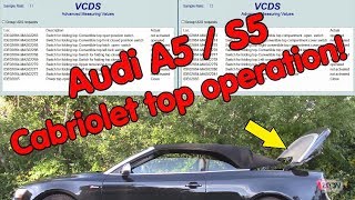 Audi A5  S5 Cabriolet Top Operation [upl. by Akinehc]