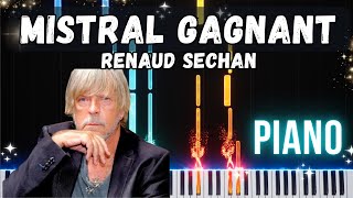 🎵 Renaud Sechan  Mistral Gagnant  Piano Tutorial Synthesia [upl. by Arakawa]