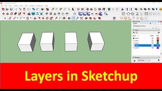 How to use layers in Sketchup [upl. by Roid]